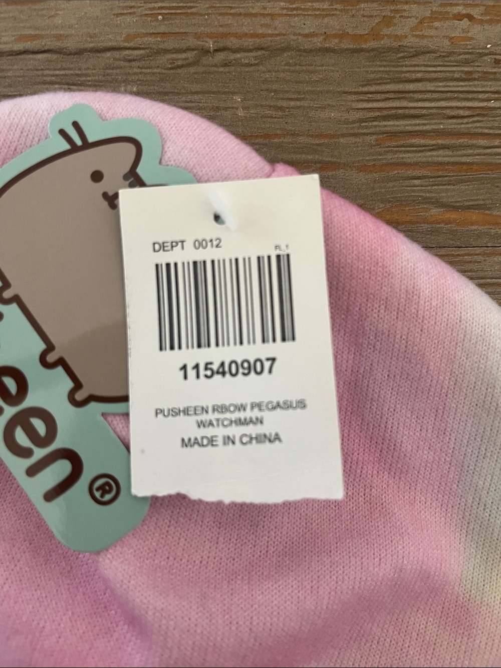 NWT Pusheen lined beanie Tie-Dye Pastel Pink, Purple, Blue - Picture 2 of 7